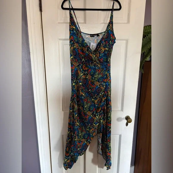 Haney Olivia Faux Wrap Midi Dress - Picture 4 of 12